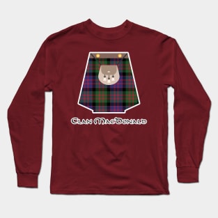 Scottish Clan MacDonald Tartan Kilt Highlands Long Sleeve T-Shirt